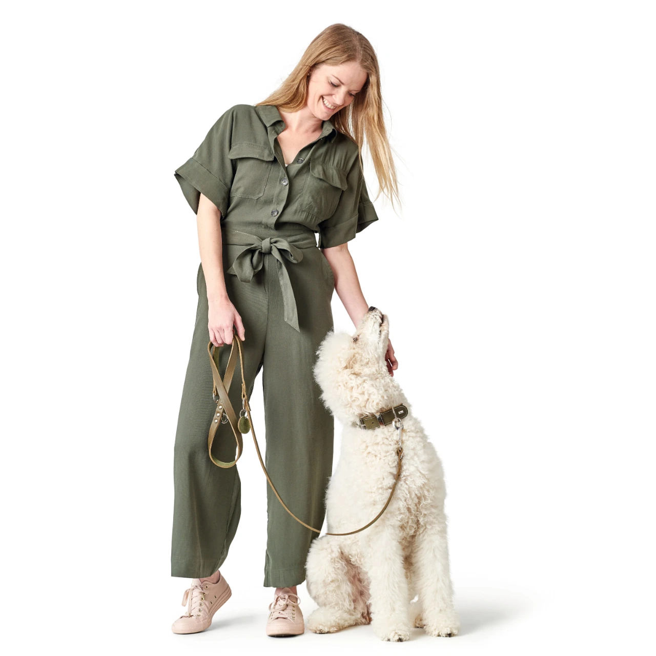 Hunter Aalborg Sport Oliven 52 hundehalsbånd - 38-47 cm